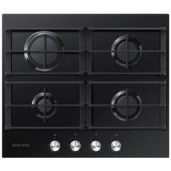 NA64H3000AK/L1, Gaz, 4 arzatoare, Gratare de fonta, 60 cm, Sticla neagra