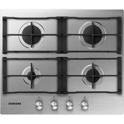 Plita Samsung NA64H3010AS/L1, Gaz, 4 arzatoare, Gratare de fonta, 60 cm, Inox