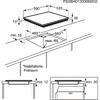 Plita Electrolux EHF6241FOK, Vitroceramica, 4 Zone, Touch control, 60 cm, Negru