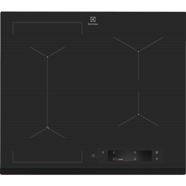 Plita Electrolux EIS6448, Inductie, 4 zone de gatit, Control touch, Booster, Timer, Conectivitate hota, SenseFry, 60 cm, Gri