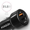 Incarcator auto AXAGON PWC-QC5, Smart, 5V 2,4A + QC3.0, 30W, Negru