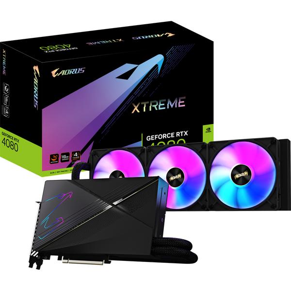 Placa video Gigabyte GeForce RTX 4080 AORUS XTREME WATERFORCE 16GB GDDR6X 256 Bit