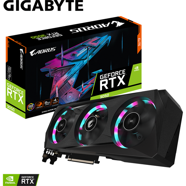 Placa video Gigabyte GeForce RTX 3050 AORUS Elite LHR 8GB GDDR6 128 Bit