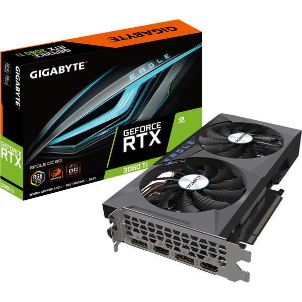 Placa video Gigabyte GeForce RTX 3060 Ti EAGLE OC LHR 8GB GDDR6 256 Bit