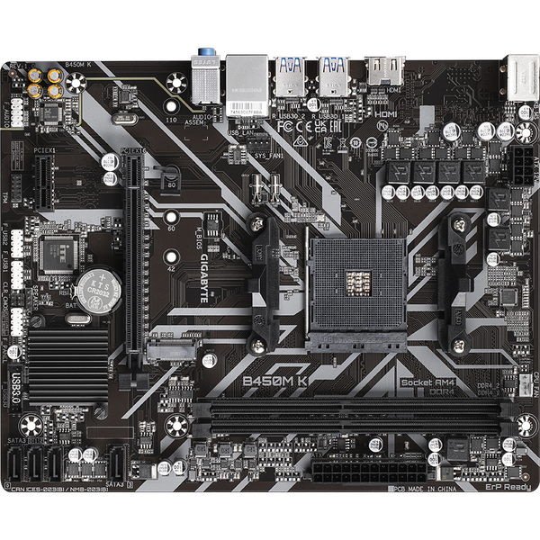 Placa de baza Gigabyte B450M K Socket AM4