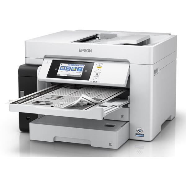 Multifunctionala Epson EcoTank Pro M15180, InkJet CISS, Monocrom, Format A3, Duplex, Retea, Wi-Fi