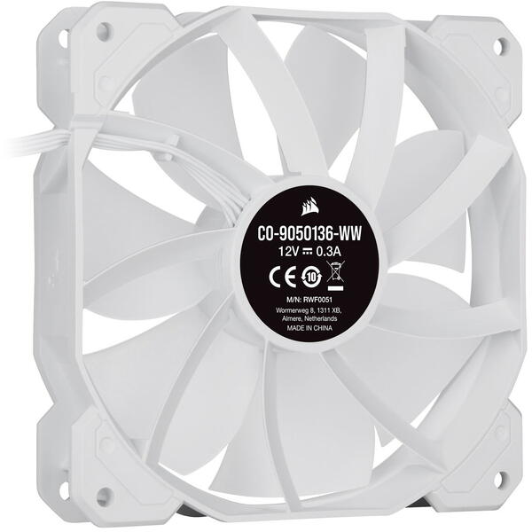 Ventilator PC Corsair AF120 ELITE High-Performance 120mm White