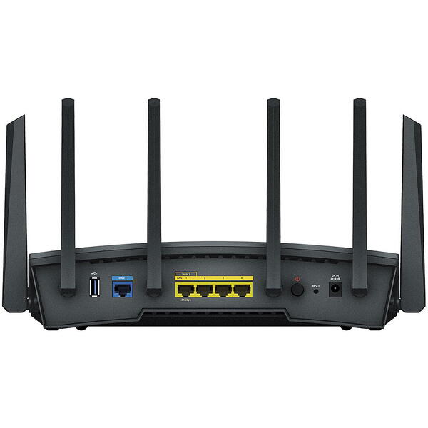 Router Wireless Synology RT6600ax, Gigabit, Tri-Band WiFi 6