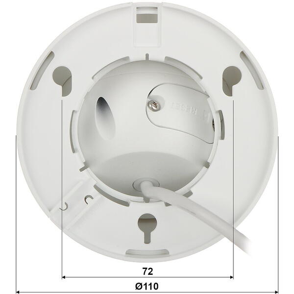 Camera IP DAHUA Dome IPC-HDW2439T-AS-LED-0280B-S2, 4MP, Lentila 2.8mm, IR 30m