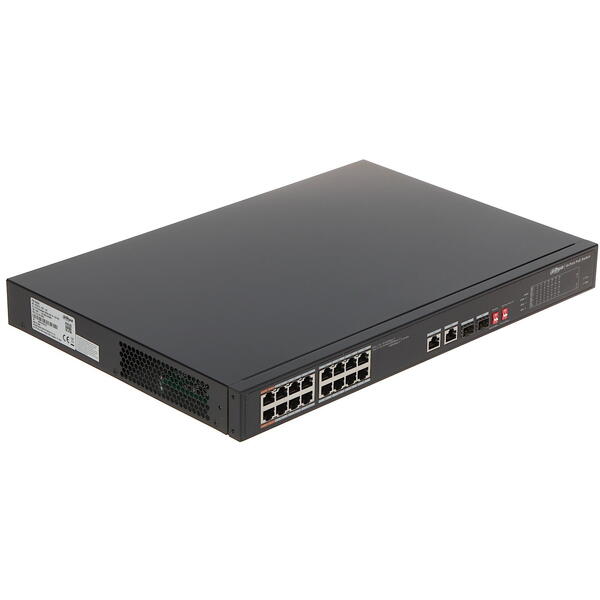 Switch DAHUA PFS3218-16ET-135, 16 porturi, Gigabit + 2SFP, PoE