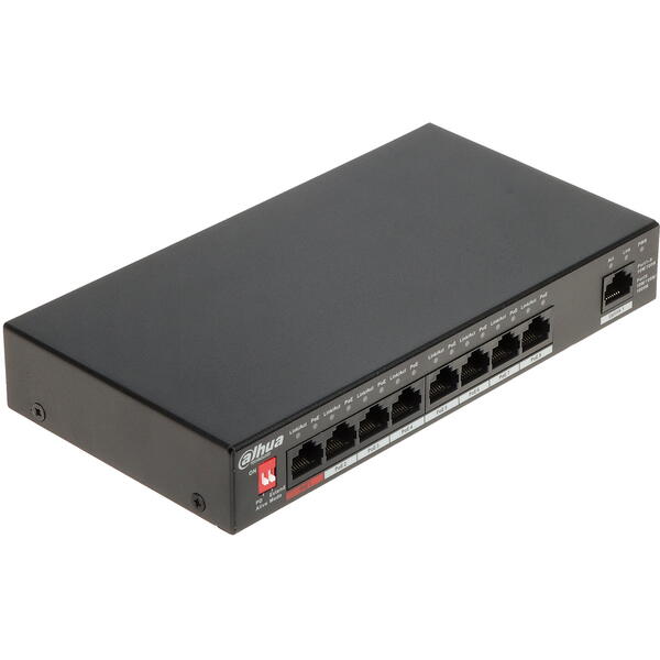 Switch DAHUA PFS3009-8ET1GT-96-V2, 8 porturi, PoE