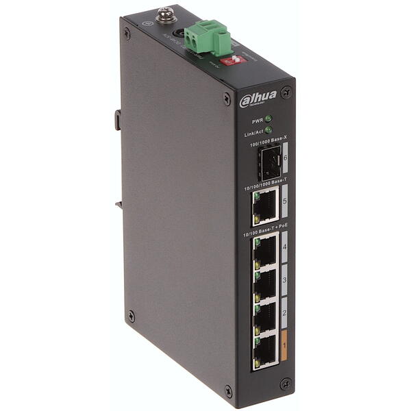 Switch DAHUA PFS3106-4ET-60-V2, 4 porturi, PoE