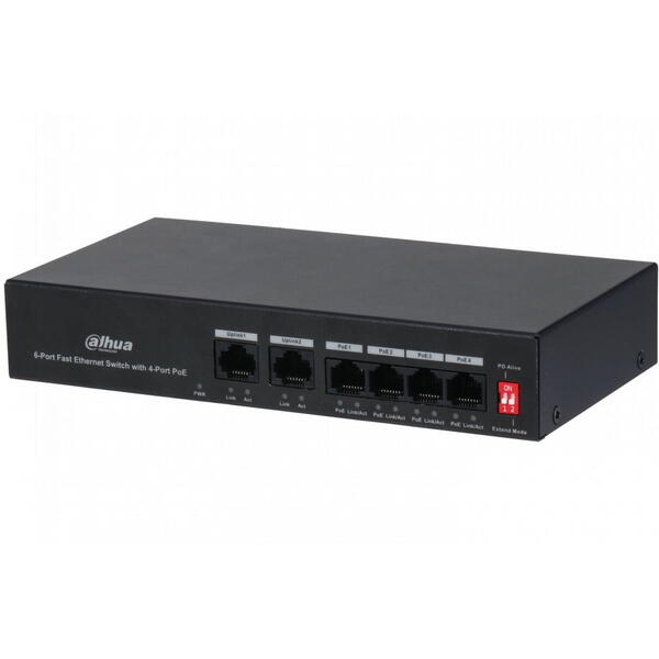 Switch DAHUA PFS3006-4ET-36, 6 porturi, PoE