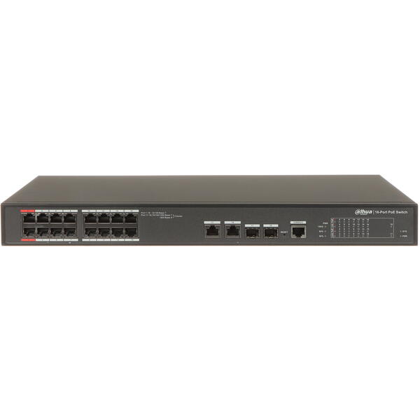Switch DAHUA PFS4218-16ET-240-V3, 16 porturi, PoE
