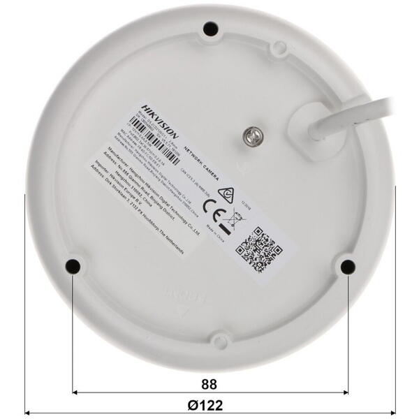 Camera IP Hikvision Dome DS-2CD2143G2-IU2, 4MP, Lentila 2.8mm, IR 30M