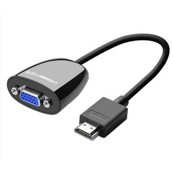 Adaptor  video UGreen MM105, HDMI - VGA, 0.15m, Black