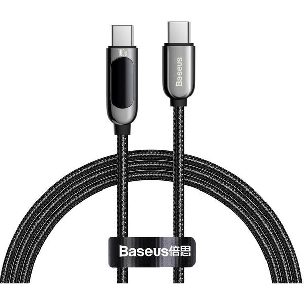 Baseus Display CATSK-B01, USB-C la USB-C, 1m, Black