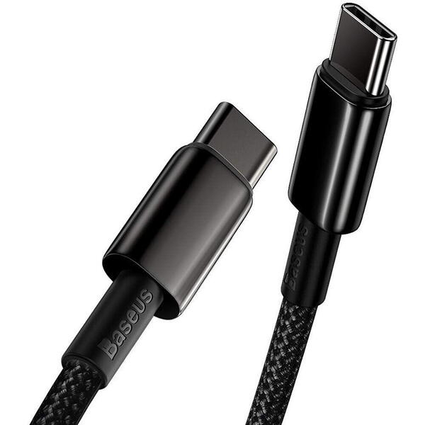 Baseus Tungsten CATWJ-A01 USB-C la USB-C, 2m, Black
