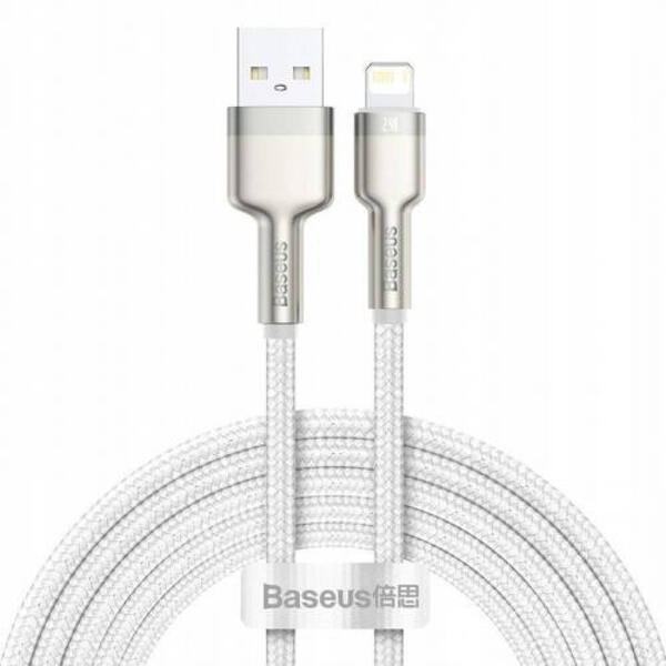 Baseus Cafule Metal, Fast Charging, CALJK-B02, USB la Lightning, 2m, White