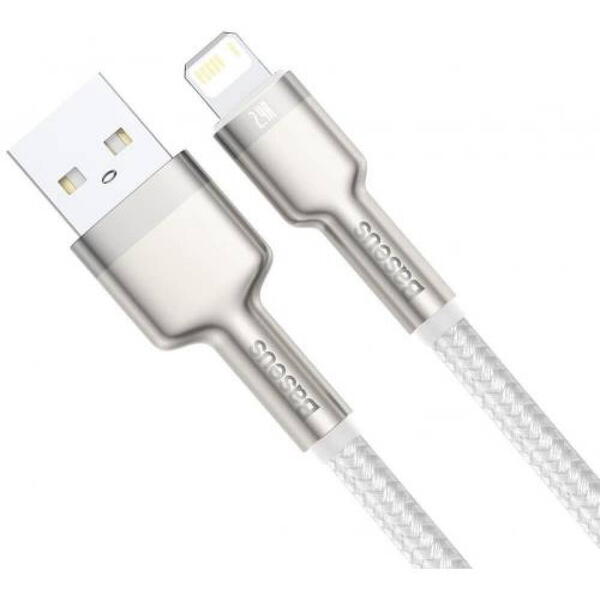 Baseus Cafule Metal, Fast Charging, CALJK-B02, USB la Lightning, 2m, White