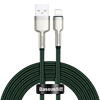 Baseus Cafule Metal, Fast Charging, CALJK-B06, USB la Lightning, 2m, Green