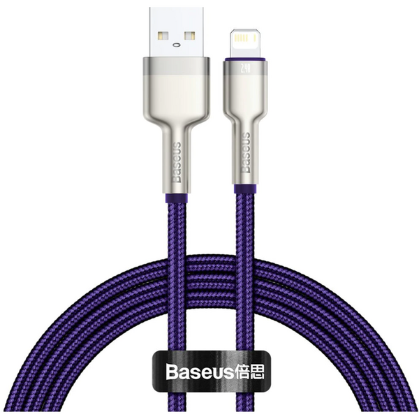 Baseus Cafule Metal, Fast Charging, CALJK-B05, USB la Lightning, 2m, Purple