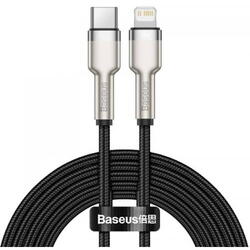 Baseus Cafule Metal, Fast Charging,CATLJK-01, USB-C la Lightning, 0.25m, Black