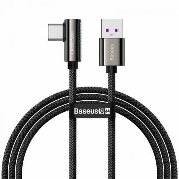 Baseus Legend Elbow, Fast Charging, CATCS-B01, USB la USB-C, 1m, Black