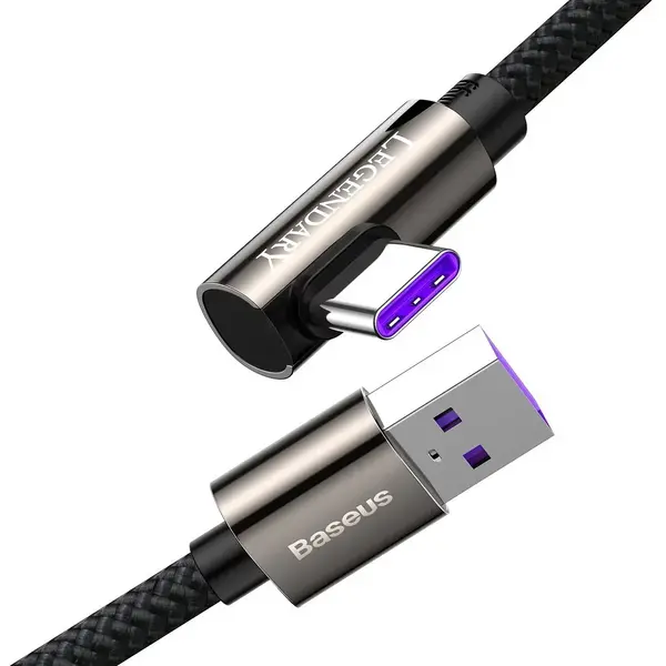 Baseus Legend Elbow, Fast Charging, CATCS-B01, USB la USB-C, 1m, Black