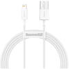 Baseus Superior, Fast Charging, CALYS-B02, USB la Lightning, 1.5m, White