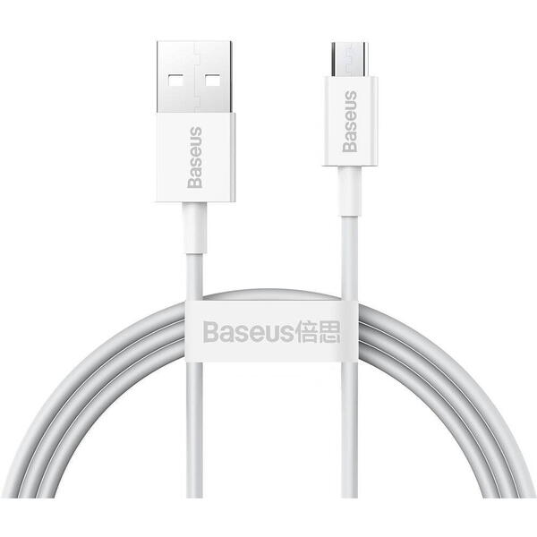 Baseus Superior, Fast Charging, CAMYS-02, USB la Micro-USB, 1m, White