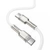 Baseus Cafule Metal, Fast Charging CATJK-D02, USB-C la USB-C, 2m, White