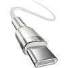 Baseus Cafule Metal, Fast Charging CATJK-D02, USB-C la USB-C, 2m, White