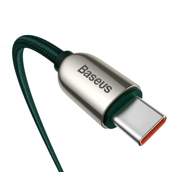 Baseus Display, Fast Charging CATSK-B06, USB-C la USB-C, 1m, Green