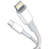 Baseus High Density Braided CATLGD-02, USB-C la Lightning, 1m, White