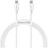 Baseus Superior, Fast Charging CATYS-B02 USB-C la USB-C, 1m, White