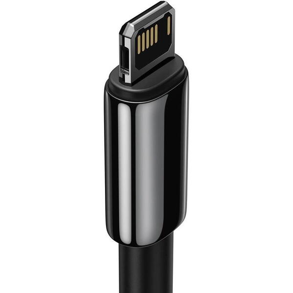 Baseus Tungsten Gold, Fast Charging CALWJ-A01 USB la Lightning, 2m, Black