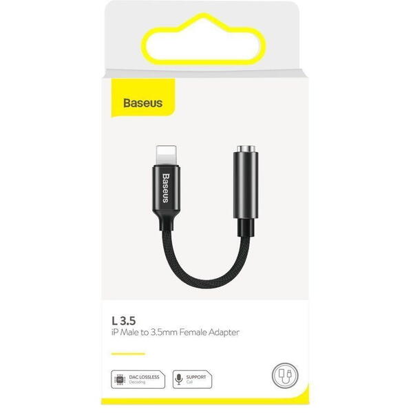 Adaptor Baseus CALL3-01 Lightning la 3.5mm jack, Black