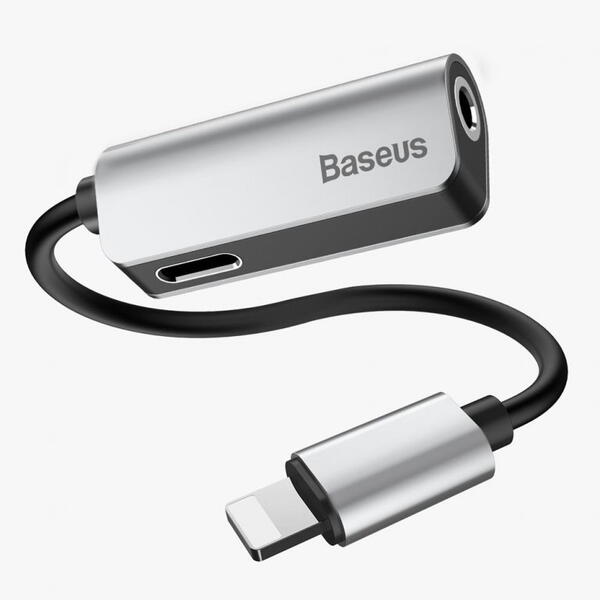 Adaptor Baseus CALL32-01 Lightning la 3.5mm jack, Silver