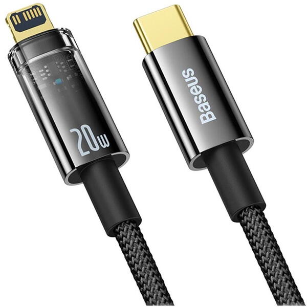 Baseus Explorer, Fast Charging CATS000101, USB-C la Lightning, 2m, Black