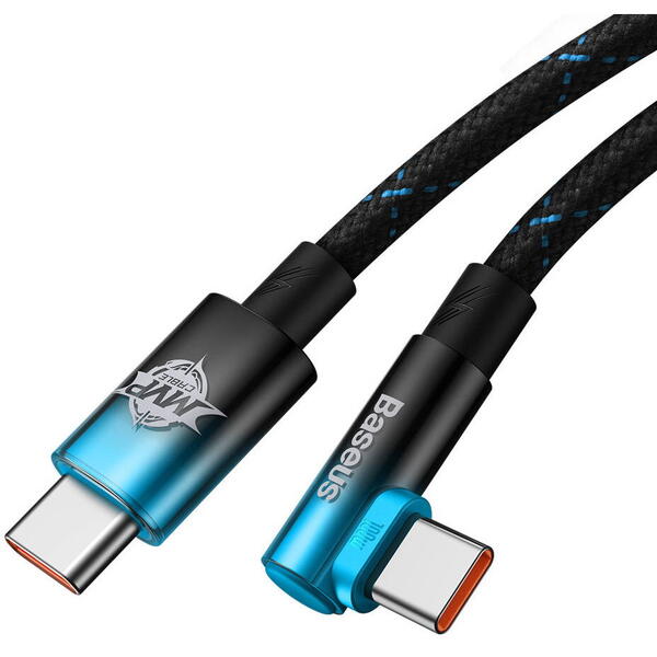 Baseus MVP 2, Fast Charging CAVP000721, USB-C la USB-C, 2m, Black-Blue