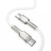 Baseus Cafule Metal, Fast Charging CATJK-C02, USB-C la USB-C, 1m, White