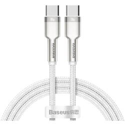 Baseus Cafule Metal, Fast Charging CATJK-C02, USB-C la USB-C, 1m, White