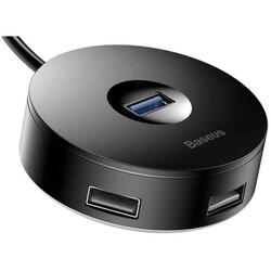 Hub USB Baseus Round Box, 1x USB 3.2 gen 1, 3x USB 2.0, Black