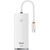 Hub USB Baseus Lite WKQX030302, 4x USB 3.2 gen 1, 0.25m, White