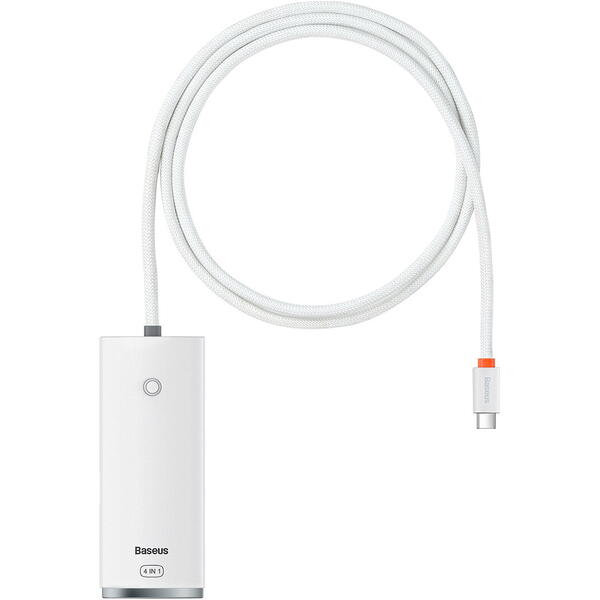 Hub USB Baseus Lite WKQX030402, 4x USB 3.2 gen 1, 1m, White