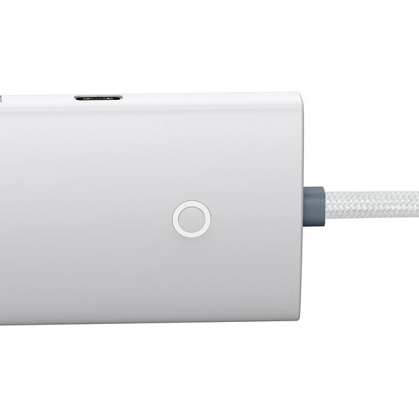 Hub USB Baseus Lite WKQX030402, 4x USB 3.2 gen 1, 1m, White
