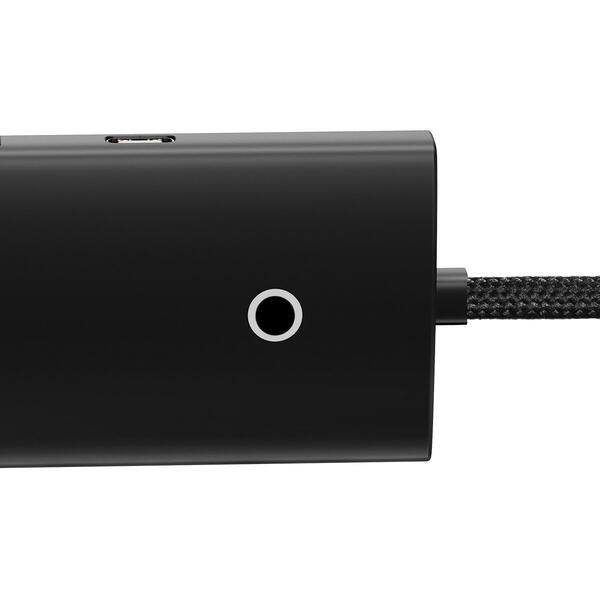 Hub USB Baseus Lite WKQX030401, 4x USB 3.2 gen 1, 1m, Black