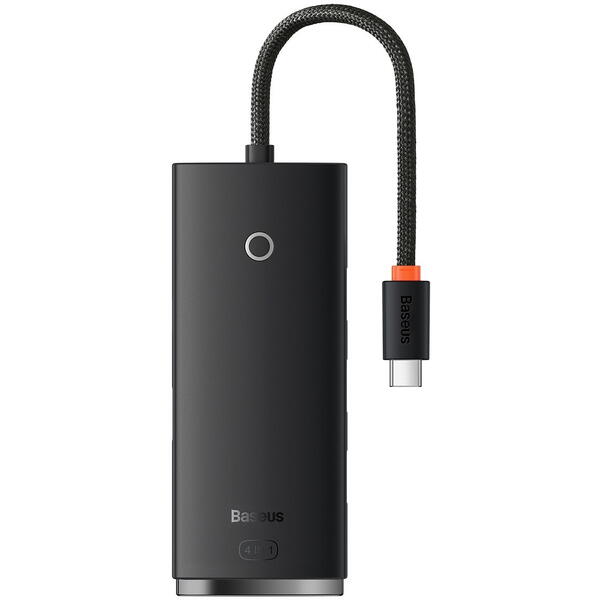 Hub USB Baseus Lite WKQX030301, 4x USB 3.2 gen 1, 0.25m, Black