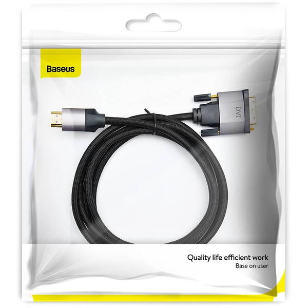 Baseus Enjoyment, HDMI Tata la HDMI Tata, 2m, Grey